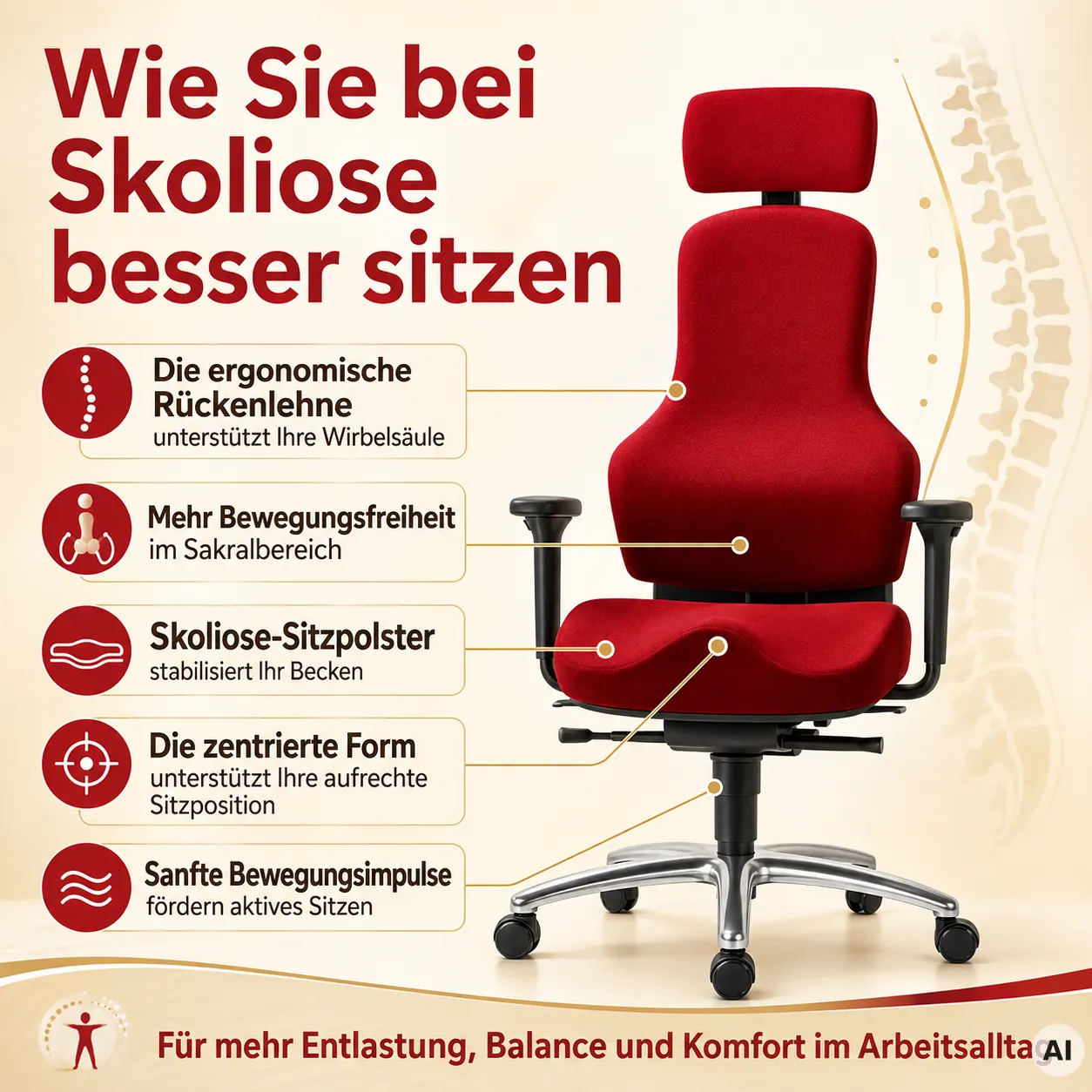 Ortholetic - Skoliose Bürostuhl